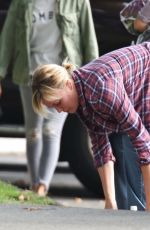 CHARLIZE THERON on the Set of 