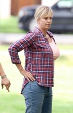 CHARLIZE THERON on the Set of 