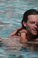 CHARLOTTE CROSBY in Bikini at a Pool in Ibiza 09/21/2016
