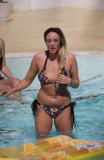 CHARLOTTE CROSBY in Bikini at a Pool in Ibiza 09/21/2016