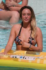 CHARLOTTE CROSBY in Bikini at a Pool in Ibiza 09/21/2016
