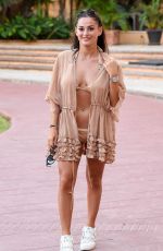 CHLOE MEADOWS and COURTNEY GREEN in Bikinis Lleaves Their Hotel in Marbella 09/25/2016