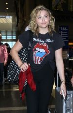 CHLOE MORETZ at LAX Aairport in Los Angeles 08/31/2016