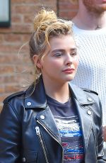 CHLOE MORETZ in Leather Out in New York 09/13/2016