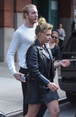 CHLOE MORETZ in Leather Out in New York 09/13/2016