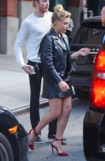 CHLOE MORETZ in Leather Out in New York 09/13/2016