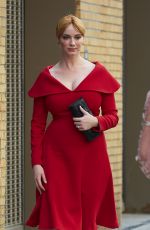 CHRISTINA HENDRICKS Arrives at a Fashion Show in New York 09/10/2016