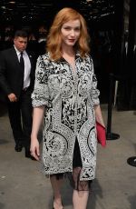 CHRISTINA HENDRICKS Arrives at Naeem Khan Fashion Show in New York 09/14/2016