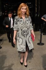 CHRISTINA HENDRICKS Arrives at Naeem Khan Fashion Show in New York 09/14/2016