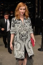CHRISTINA HENDRICKS Arrives at Naeem Khan Fashion Show in New York 09/14/2016