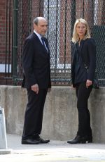 CLAIRE DANES on the set of 