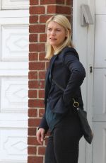 CLAIRE DANES on the set of 