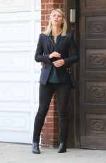 CLAIRE DANES on the set of 