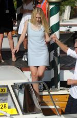 DAKOTA FANNING Leaves Hotel Excelsior in Venice 09/02/2016