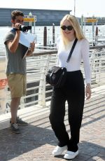 DAKOTA FANNING Out and About in Venice 09/04/2016