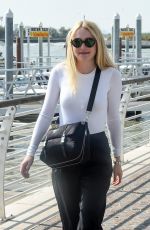 DAKOTA FANNING Out and About in Venice 09/04/2016