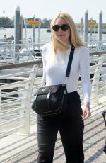 DAKOTA FANNING Out and About in Venice 09/04/2016