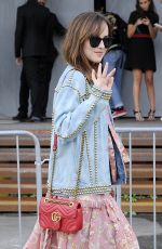 DAKOTA JOHNSON Leaves Gucci Fashion Show at Milan Fashion Week 09/21/2016