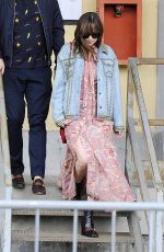 DAKOTA JOHNSON Leaves Gucci Fashion Show at Milan Fashion Week 09/21/2016