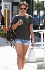 DANIELLE CAMPBELL in Denim Shorts Out Shopping in Los Angeles 09/26/2016