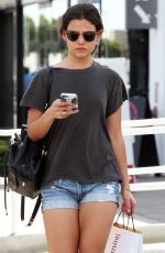 DANIELLE CAMPBELL in Denim Shorts Out Shopping in Los Angeles 09/26/2016