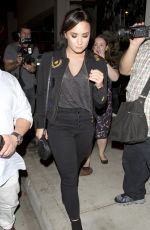 DEMI LOVATO Arrives at Catch Restaurant in West Hollywood 09/27/2016