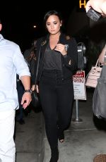 DEMI LOVATO Arrives at Catch Restaurant in West Hollywood 09/27/2016