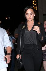 DEMI LOVATO Arrives at Catch Restaurant in West Hollywood 09/27/2016