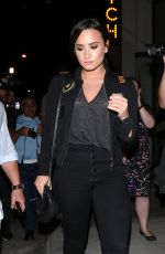 DEMI LOVATO Arrives at Catch Restaurant in West Hollywood 09/27/2016