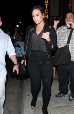 DEMI LOVATO Arrives at Catch Restaurant in West Hollywood 09/27/2016