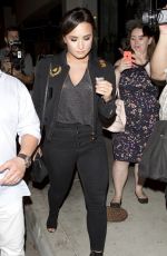 DEMI LOVATO Arrives at Catch Restaurant in West Hollywood 09/27/2016
