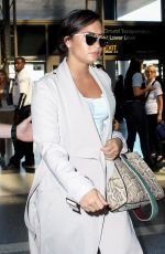 DEMI LOVATO at Los Angeles International Airport 09/28/2016