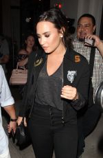 DEMI LOVATO Leaves Catch Restaurant in West Hollywood 09/27/2016