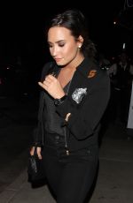 DEMI LOVATO Leaves Catch Restaurant in West Hollywood 09/27/2016