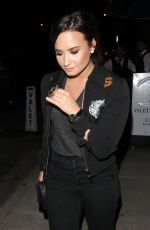 DEMI LOVATO Leaves Catch Restaurant in West Hollywood 09/27/2016