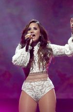 DEMI LOVATO Perofrms at a Concert in San Antonio 09/10/2016