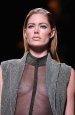 DOUTZEN KREOS at Balmain Fashion Show in Paris 09/29/2016