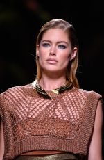 DOUTZEN KREOS at Balmain Fashion Show in Paris 09/29/2016