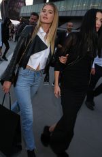 DOUTZEN KROES Leaves Versace Fashion Show in Milan 09/23/2016