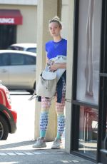 ELLE FANNING Arrives at a Gym in Los Angeles 09/21/2016