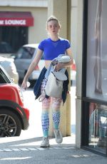 ELLE FANNING Arrives at a Gym in Los Angeles 09/21/2016