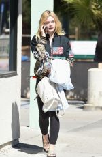 ELLE FANNING Arriving for Workout in Los Angeles 09/23/2016