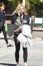 ELLE FANNING Arriving for Workout in Los Angeles 09/23/2016