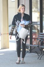 ELLE FANNING Arriving for Workout in Los Angeles 09/23/2016