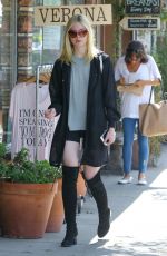 ELLE FANNING at Aroma Cafe in Studio City 09/08/2016