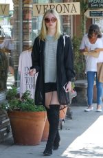 ELLE FANNING at Aroma Cafe in Studio City 09/08/2016