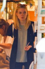ELLE FANNING at Aroma Cafe in Studio City 09/08/2016
