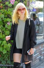 ELLE FANNING at Aroma Cafe in Studio City 09/08/2016