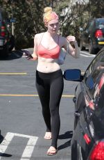 ELLE FANNING in a Sports Bra Out in Studio City 09/18/2016