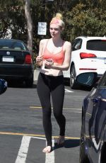 ELLE FANNING in a Sports Bra Out in Studio City 09/18/2016